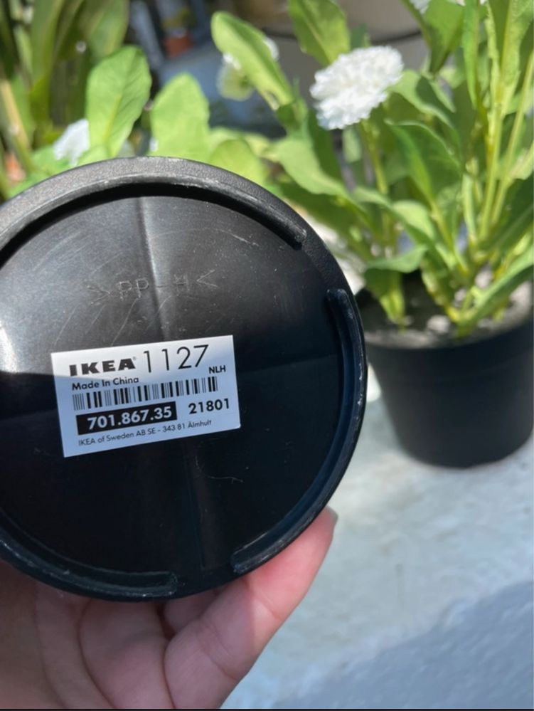 Lote de 3 vasos com flores artificiais, IKEA