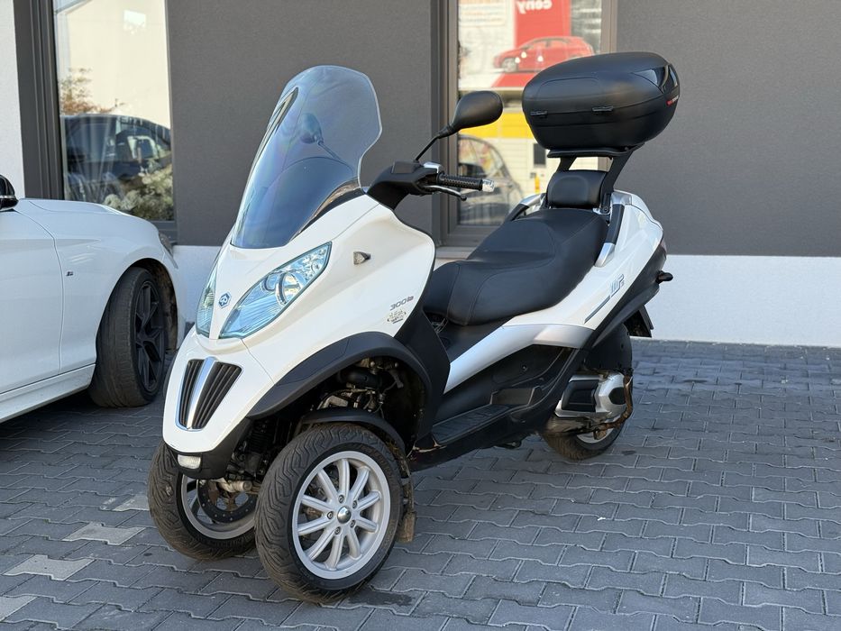 Piaggio MP3 300 cm3, Kat. B, Trójkołowiec, Nowe Opony, Kufer, Zadbany!