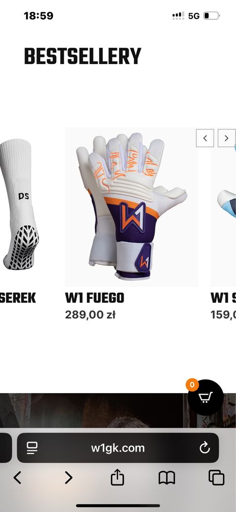 Nowe rękawice bramkarskie rozm 8