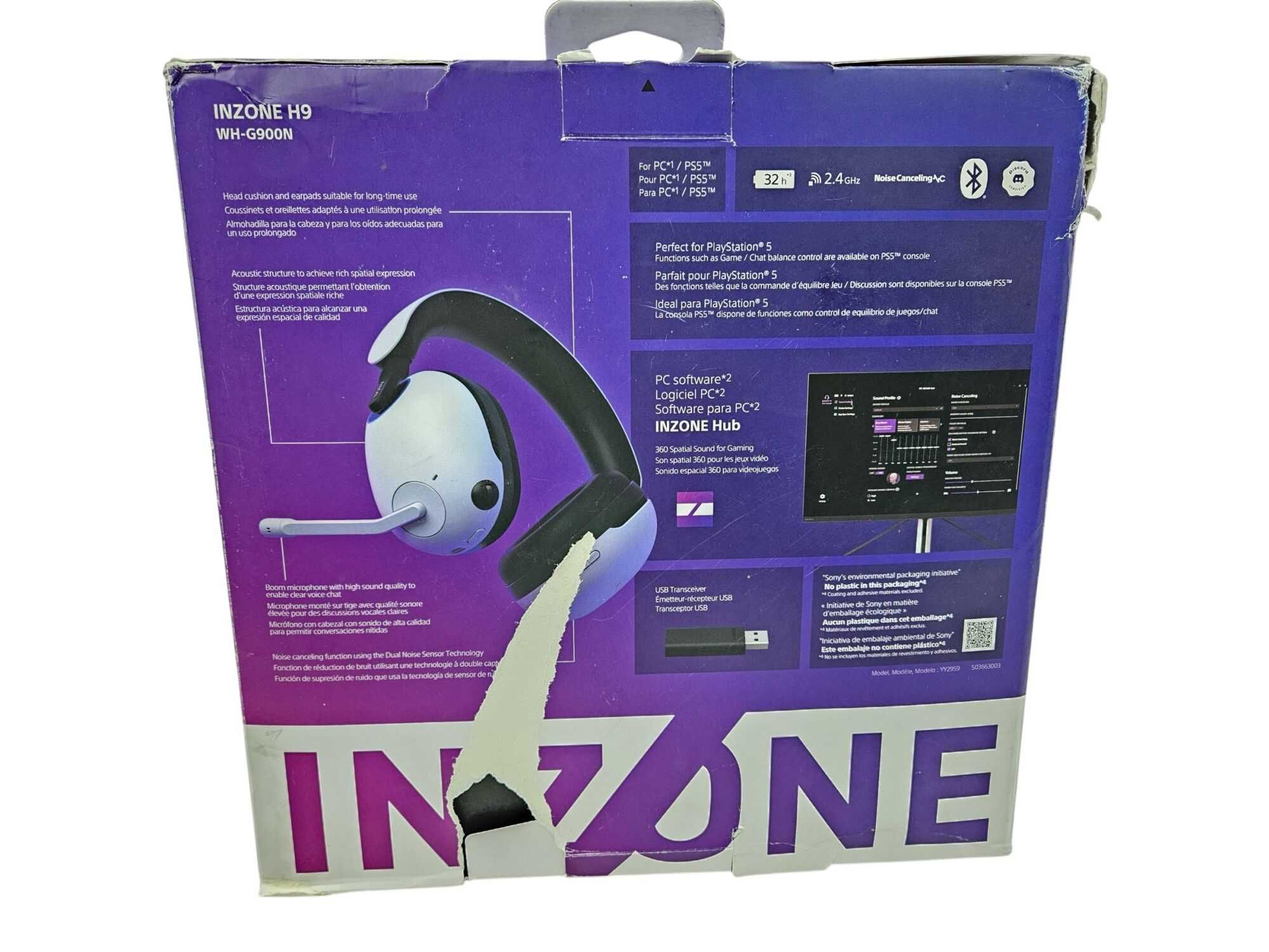 Бездротова гарнітура Sony INZONE H9 White (PC/PS/Телефон)