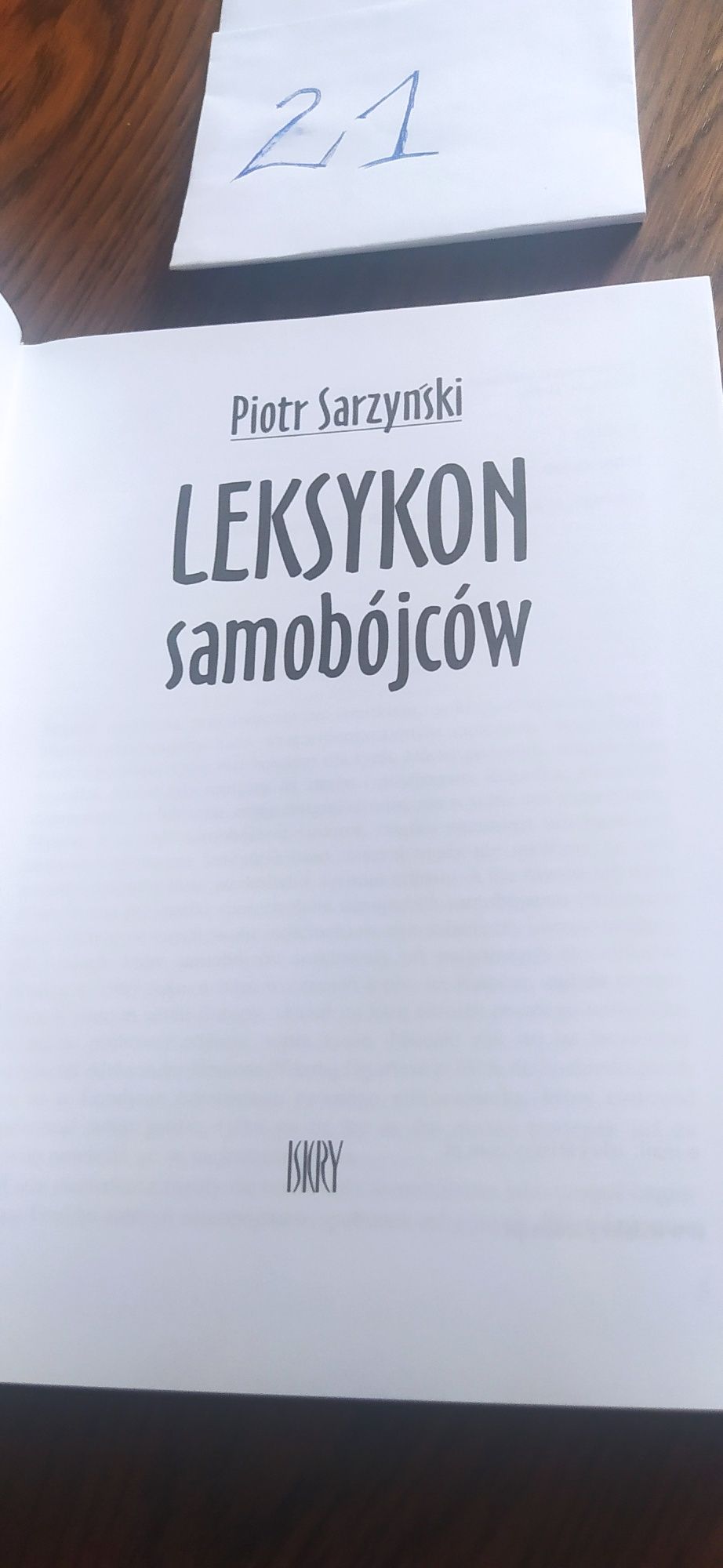 Piotr Sarzyński Leksykon samobójców