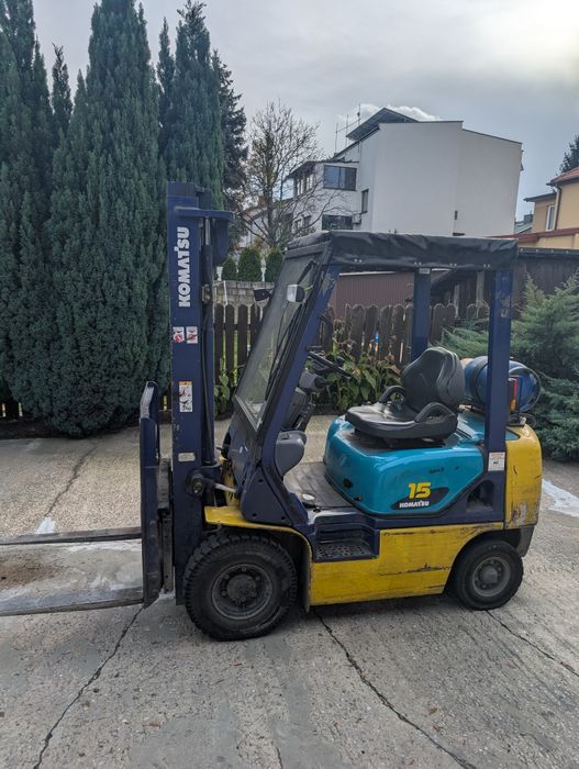 Wózek widłowy Komatsu 1,5t. 2004r gaz cenna brutto