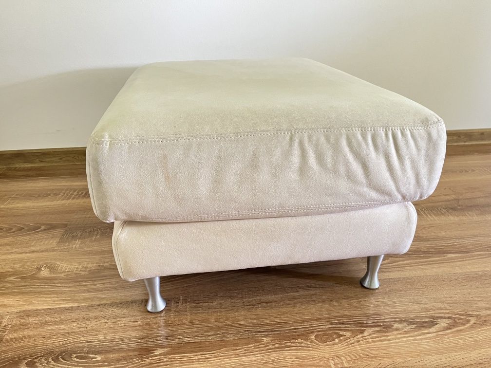 Zestaw wypoczynkowy sofa dwa fotele podnóżek