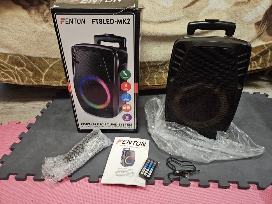 Głośnik bluetooth 300W fenton ft8led-mk2