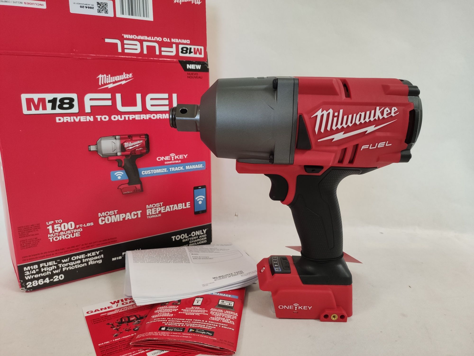 Ударний гайковерт квадрат 3/4" Milwaukee 2864-20 M18 FUEL ONE-KEY™