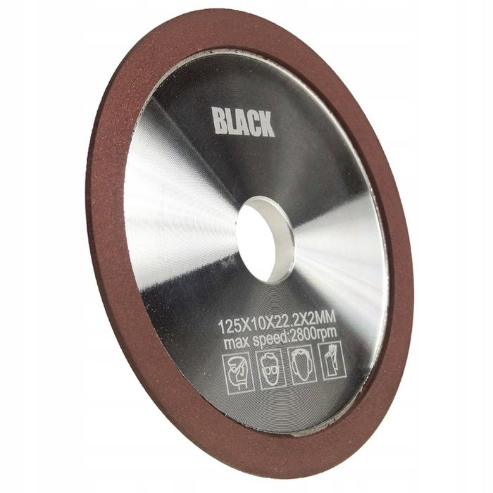 Tarcza 125 Mm Diamentowa Do Ostrzenia Widii 22.2mm Black