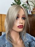 Dlugi topper popielaty blond