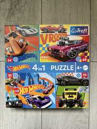 Puzzle Trefl 4w1 Hot wheels 4+