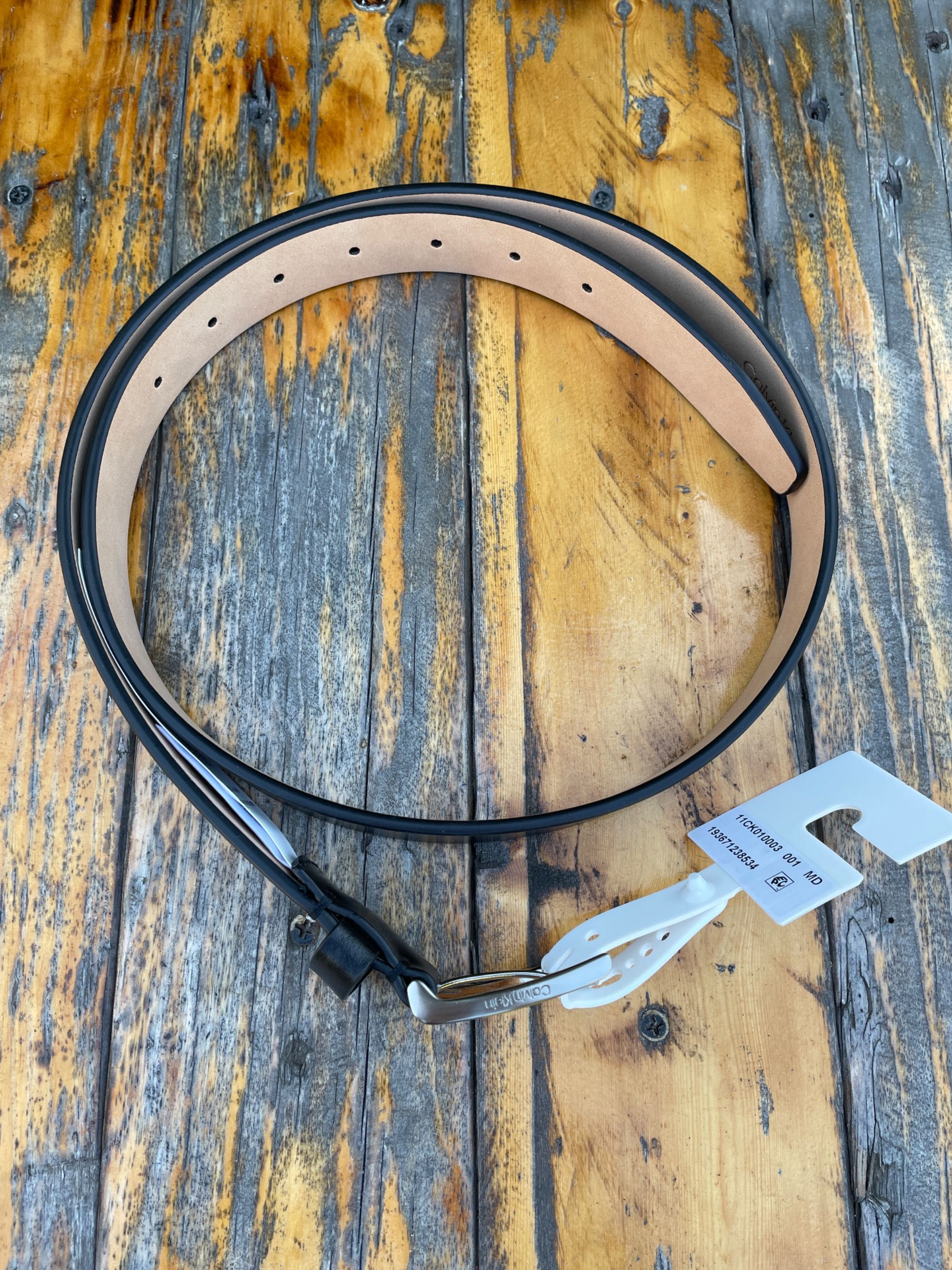 Новый мужской ремень calvin klein (ck leather belt black)с америки M