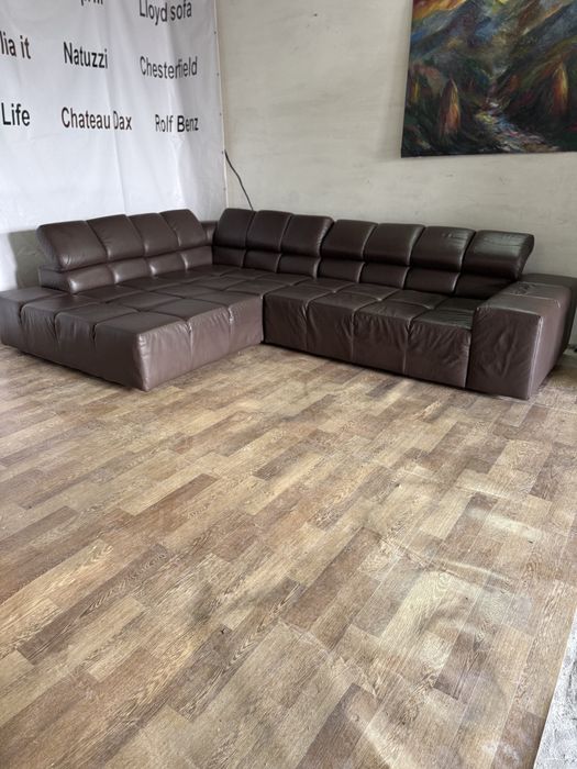 Шкіряний диван зона відпочинку кожаный угловой