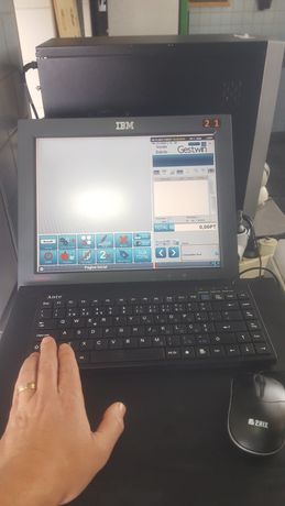 Computador bar,teclado,ecrã,rato e impressora