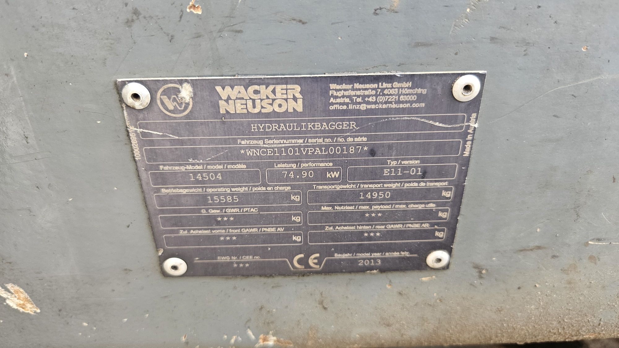 Wacker 14504 rok 2013. 15ton