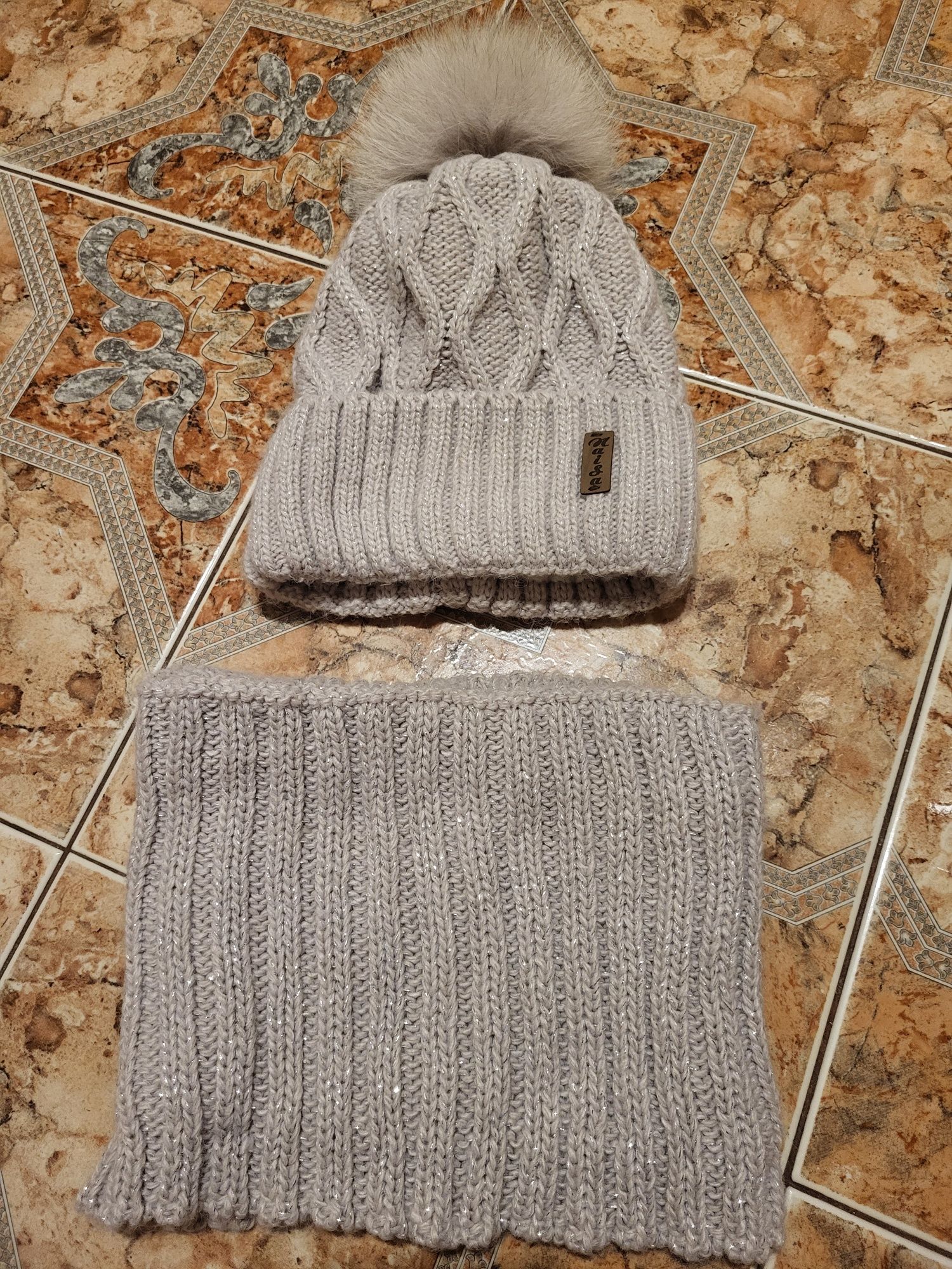 Набір шапка+баф зима