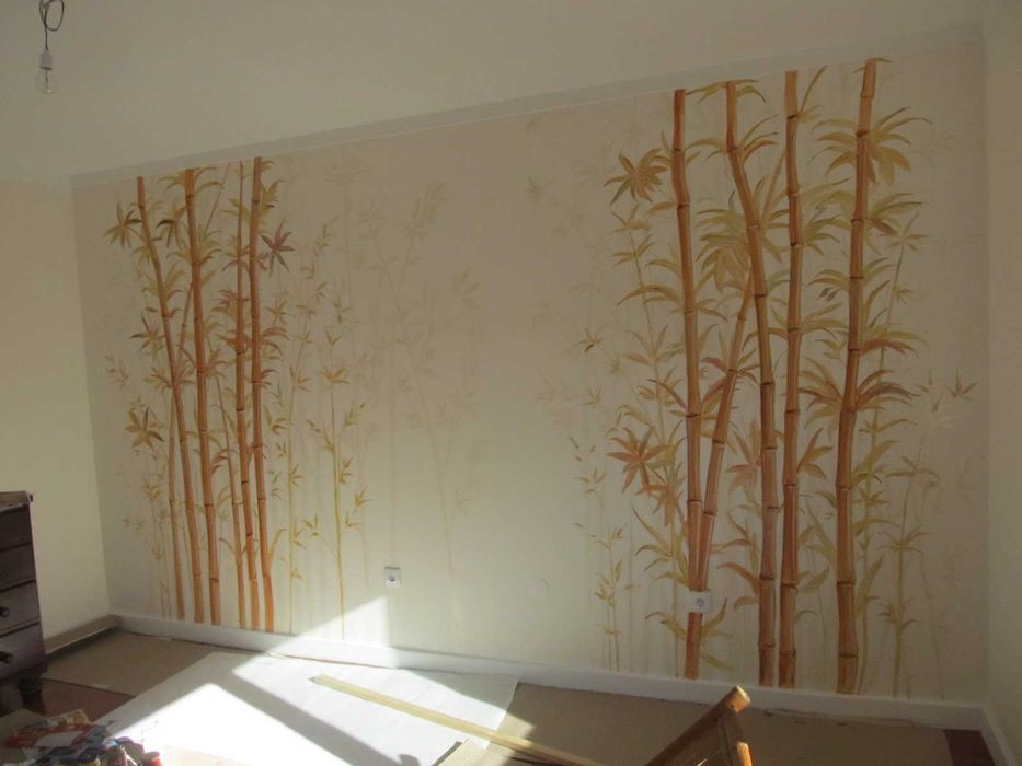Pintura artística em parede.