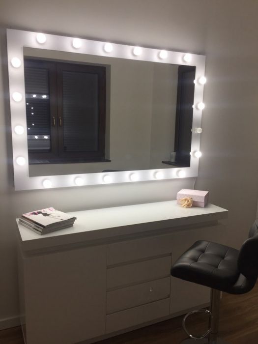 Lustro led do makijażu, wizażu salonu fryzjerskiego