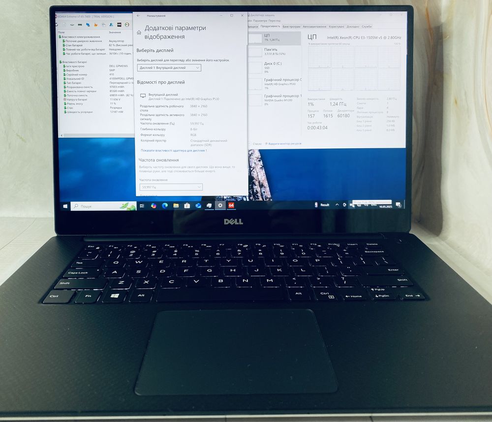 ‼️4K, Nvidia‼️Dell Precision 5520 15.6’ (3840x2160) Xeon E-1505M v5