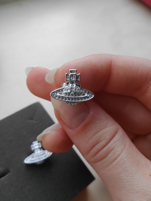 Kolczyki Vivienne Westwood Orb, srebrne, nowe, komplet