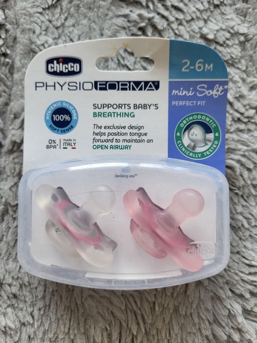 Chicco smoczki silikonowe mini Soft 2-6m 2szt