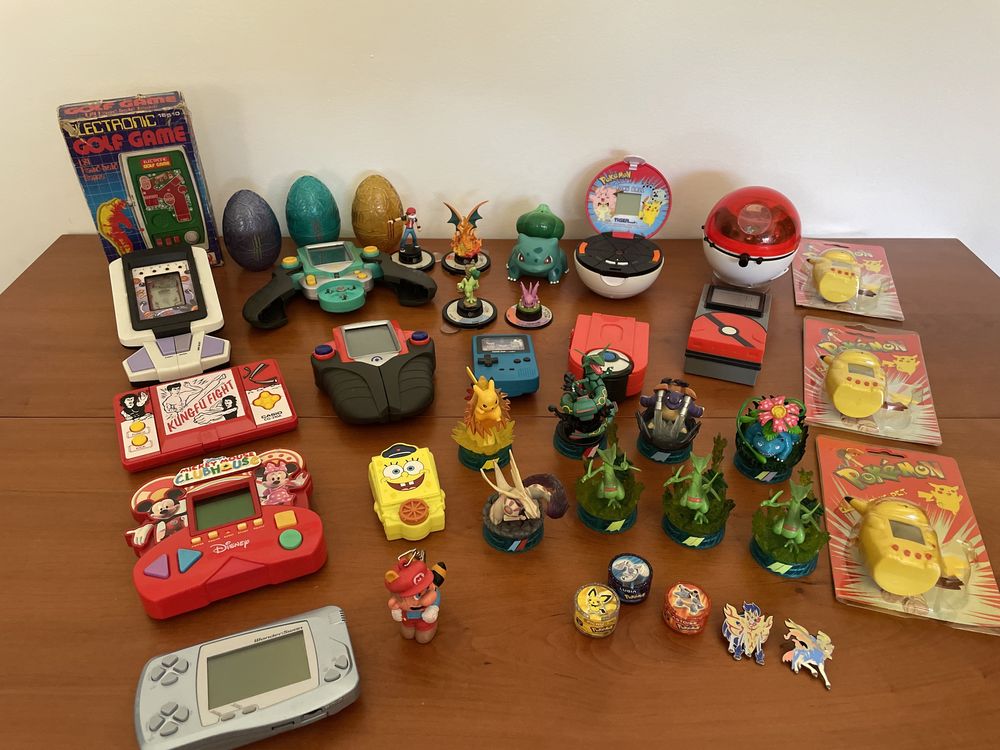 Bonecos e consolas, Nintendo, Pokémon, Hasbro, Tomy, Tyger