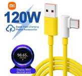 Przewód ładowarki Xiaomi 1.8m żółty, do 120W 6A Mi Turbo Charge!