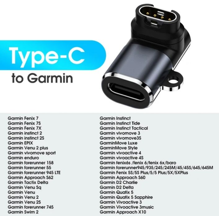 Ремінець Hemsut на Garmin ремешок шкіряний зарядка переходник