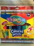 Kredki Colorino trójkątne dwukolorowe 24/48
