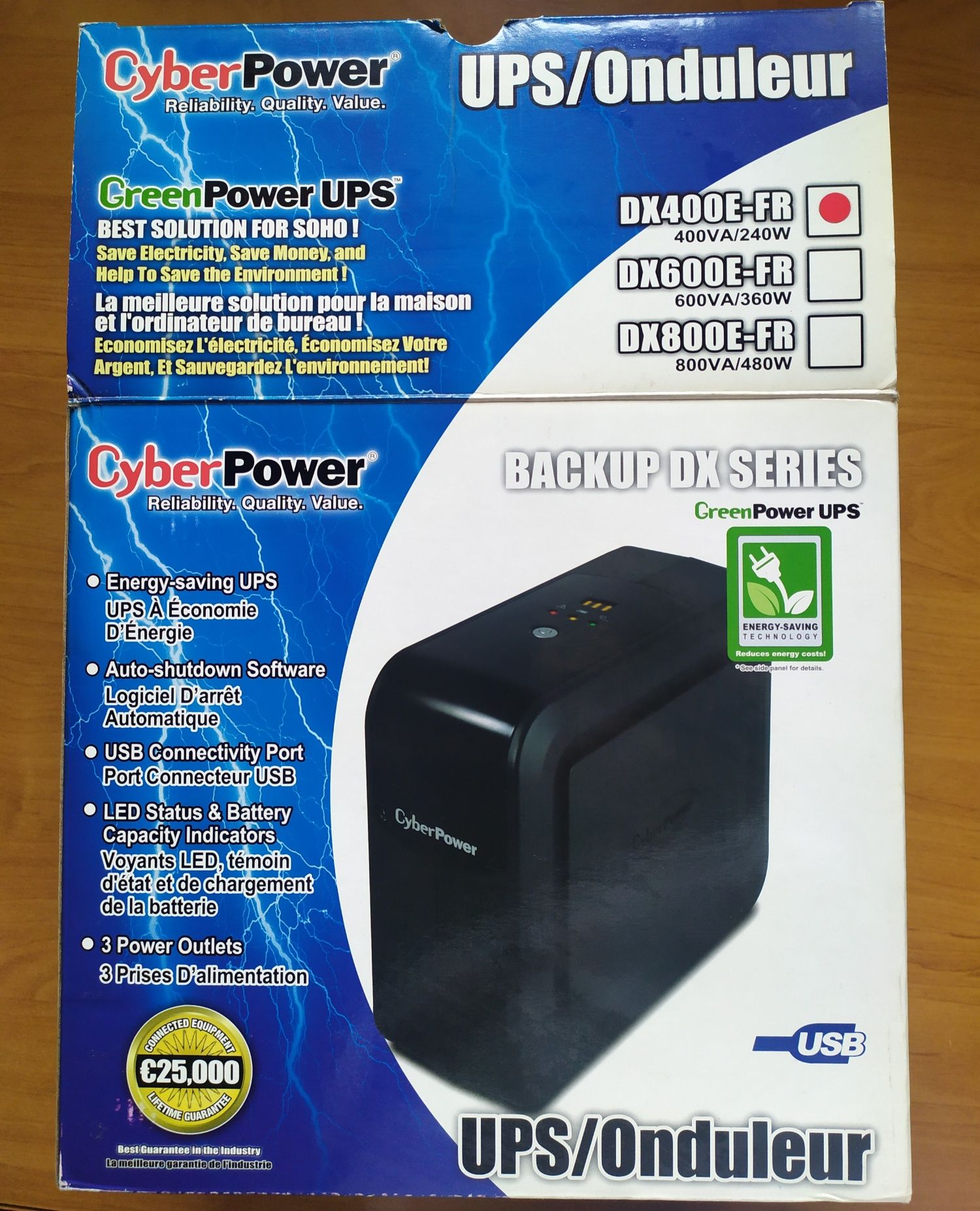 Zasilacz awaryjny / UPS CyberPower model DX400E-FR