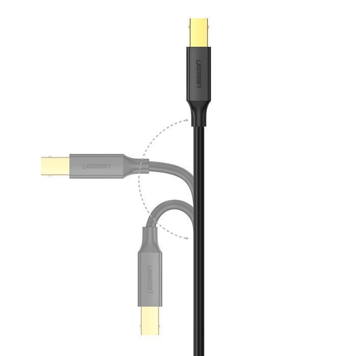 Kabel USB Ugreen USB-A - USB-B 5m Czarny 480Mb/s - Drukarka Skaner