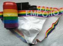Komfortowe slipki sportowe jock strap Emporio Armani rozm. L