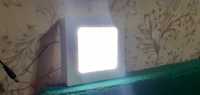 LED освещение 24 диода 12V, 6500К квадрат 12*12 см, пластик