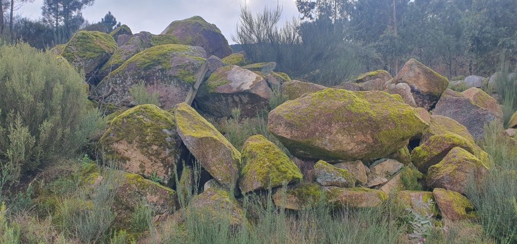 Pedra para suporte de muros