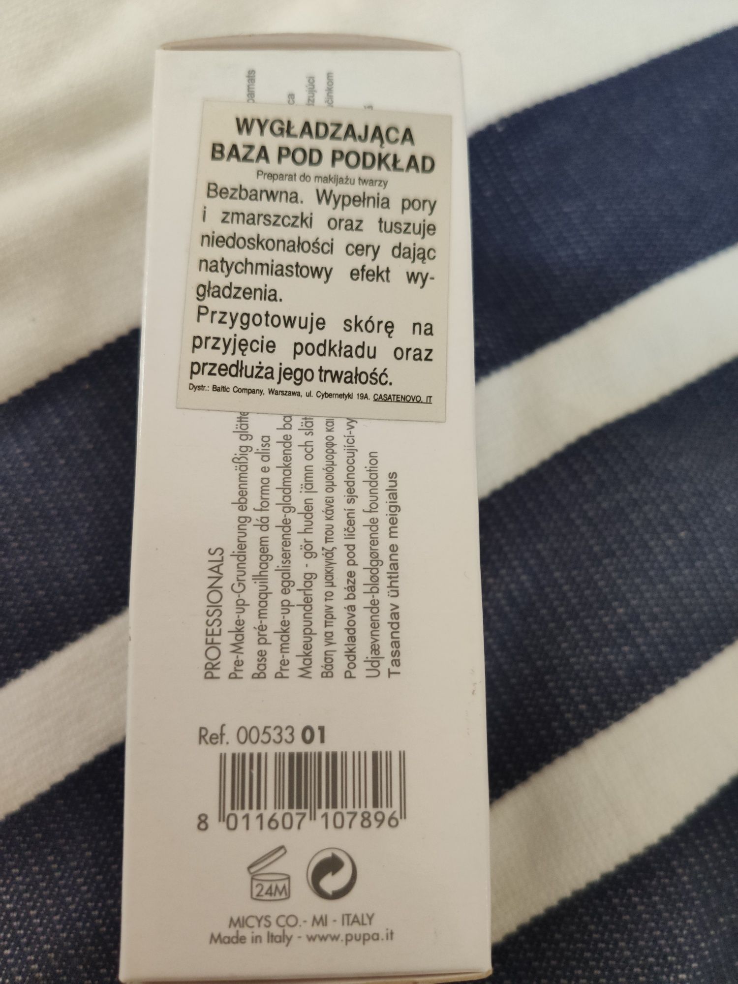 Pupa baza pod podkład wygładzająca bezbarwna