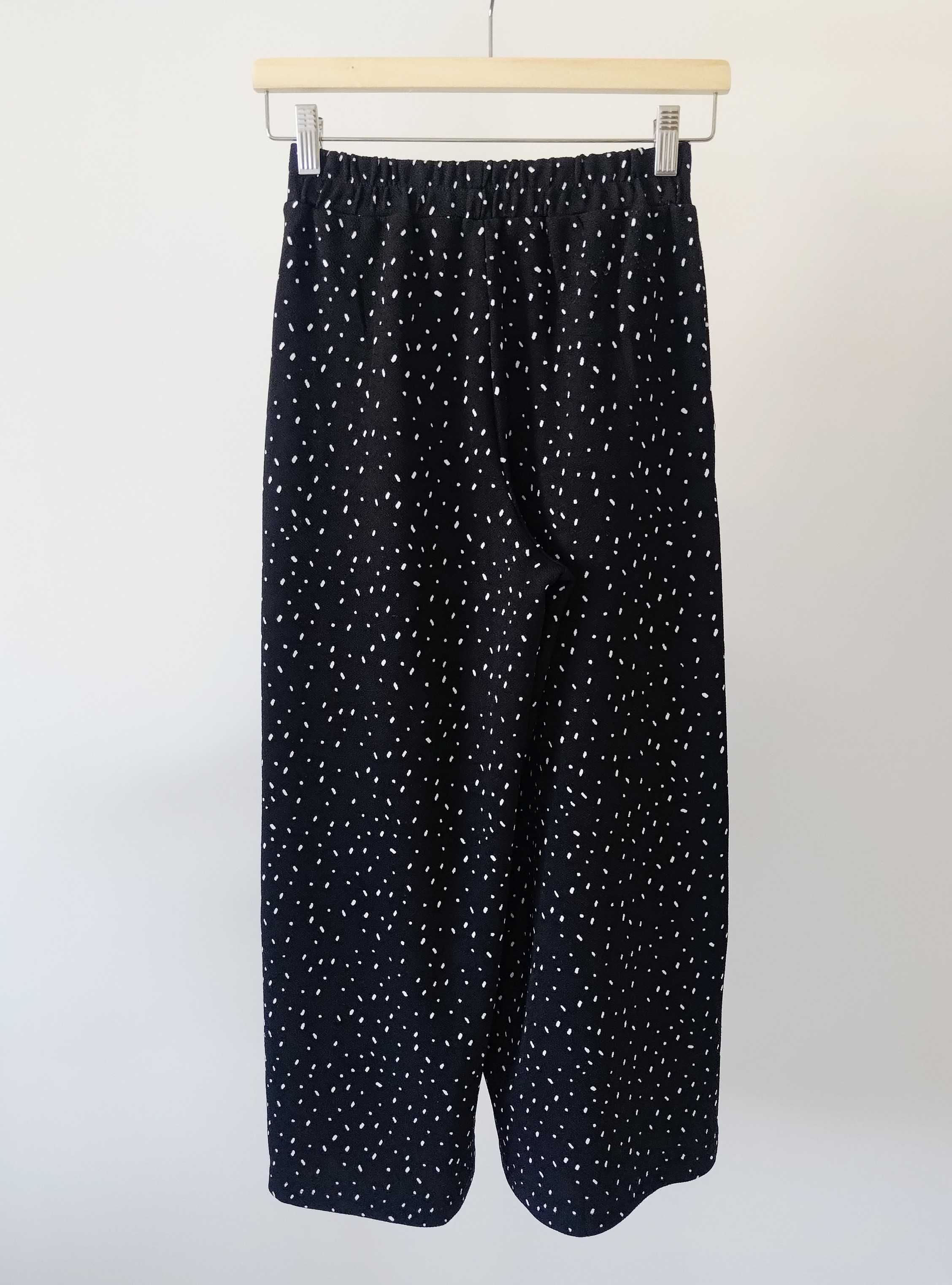 Reserved spodnie kuloty culottes groszki kropki piękne 34 XS