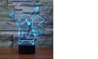 Ночник детский Покемон Пикачу настольная лампа, 7 цветов,cветильник 3D