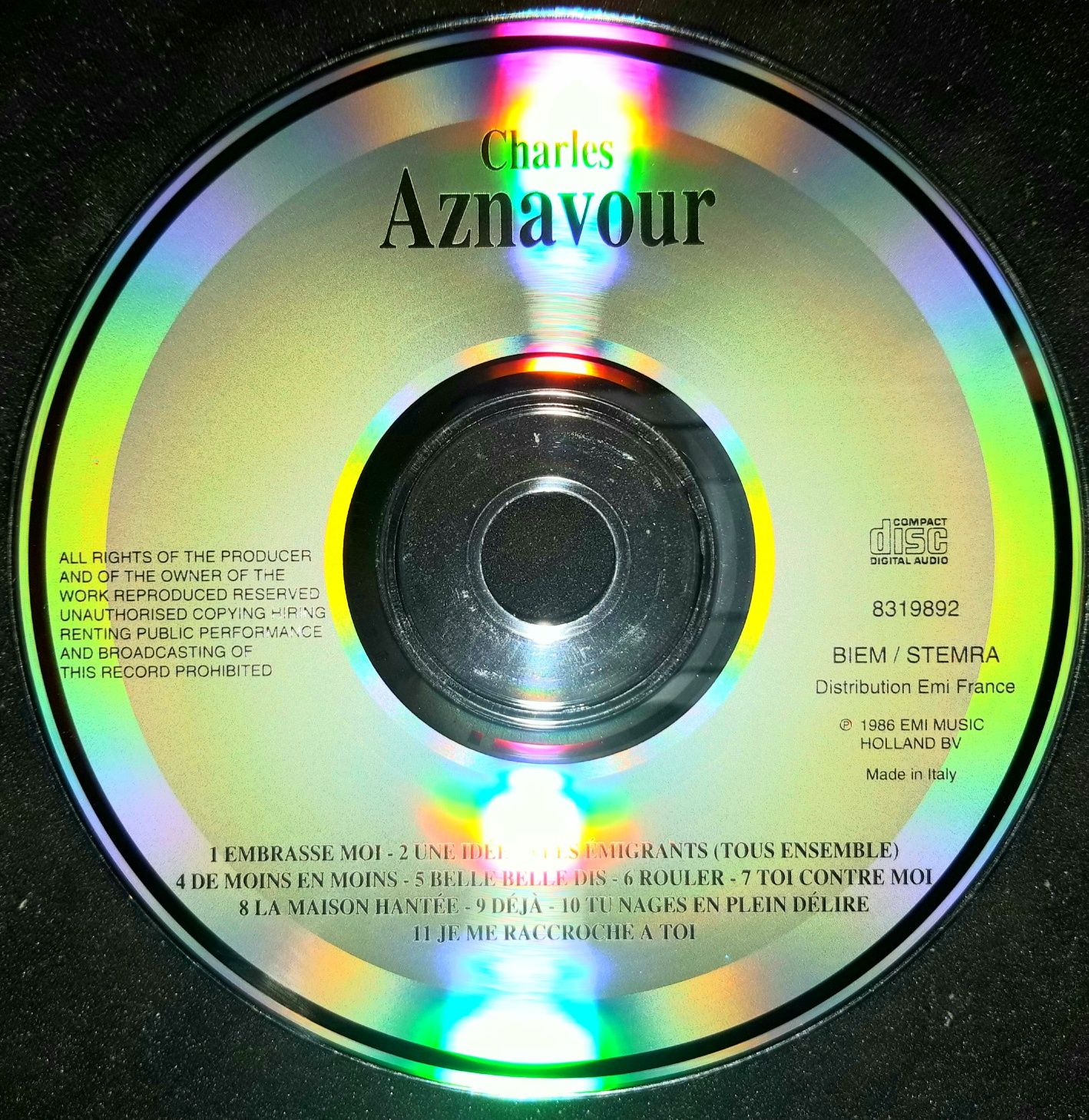 Charles Aznavour – Aznavour (CD, 1986?)