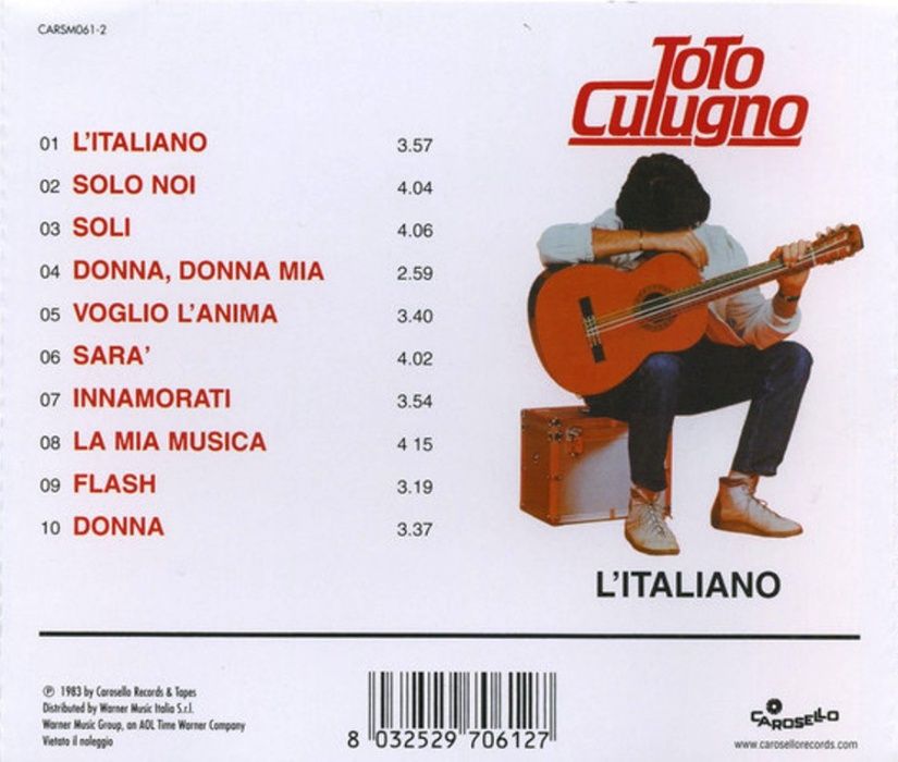 CD Toto Cutugno ‎– "L'Italiano"
