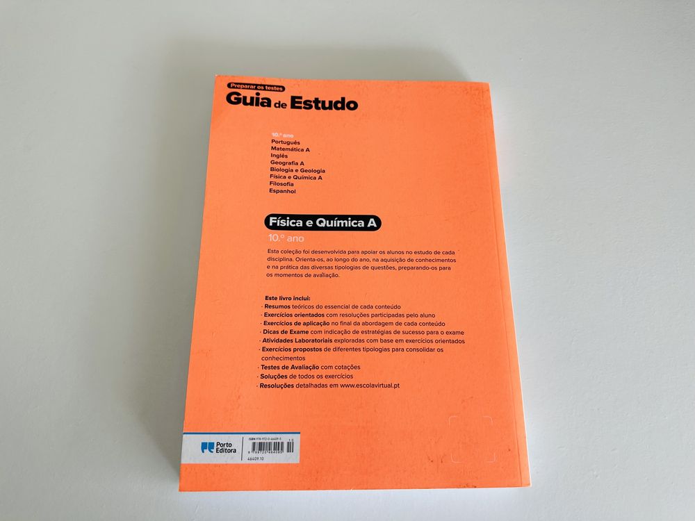 Livro Guia de Estudo Preparar os testes Física e Química A 10° ano