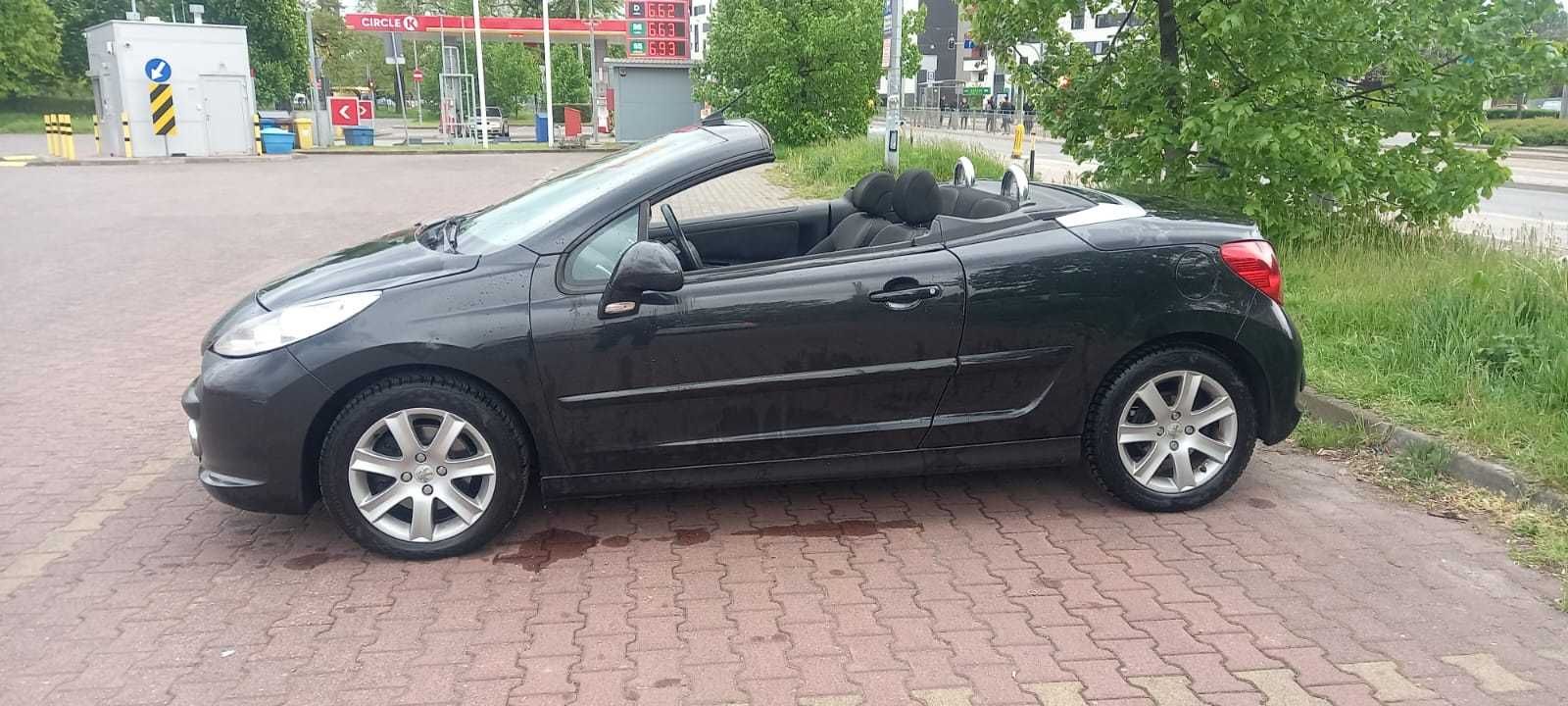 Peugeot 207 CC 2008  rok 1.6 diesel cabriolet ,czarny