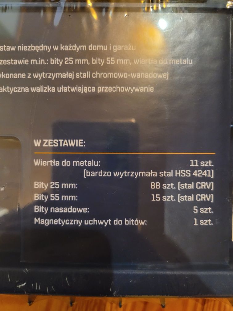 Zestaw wierteł i bitów 120 elementów NITEO