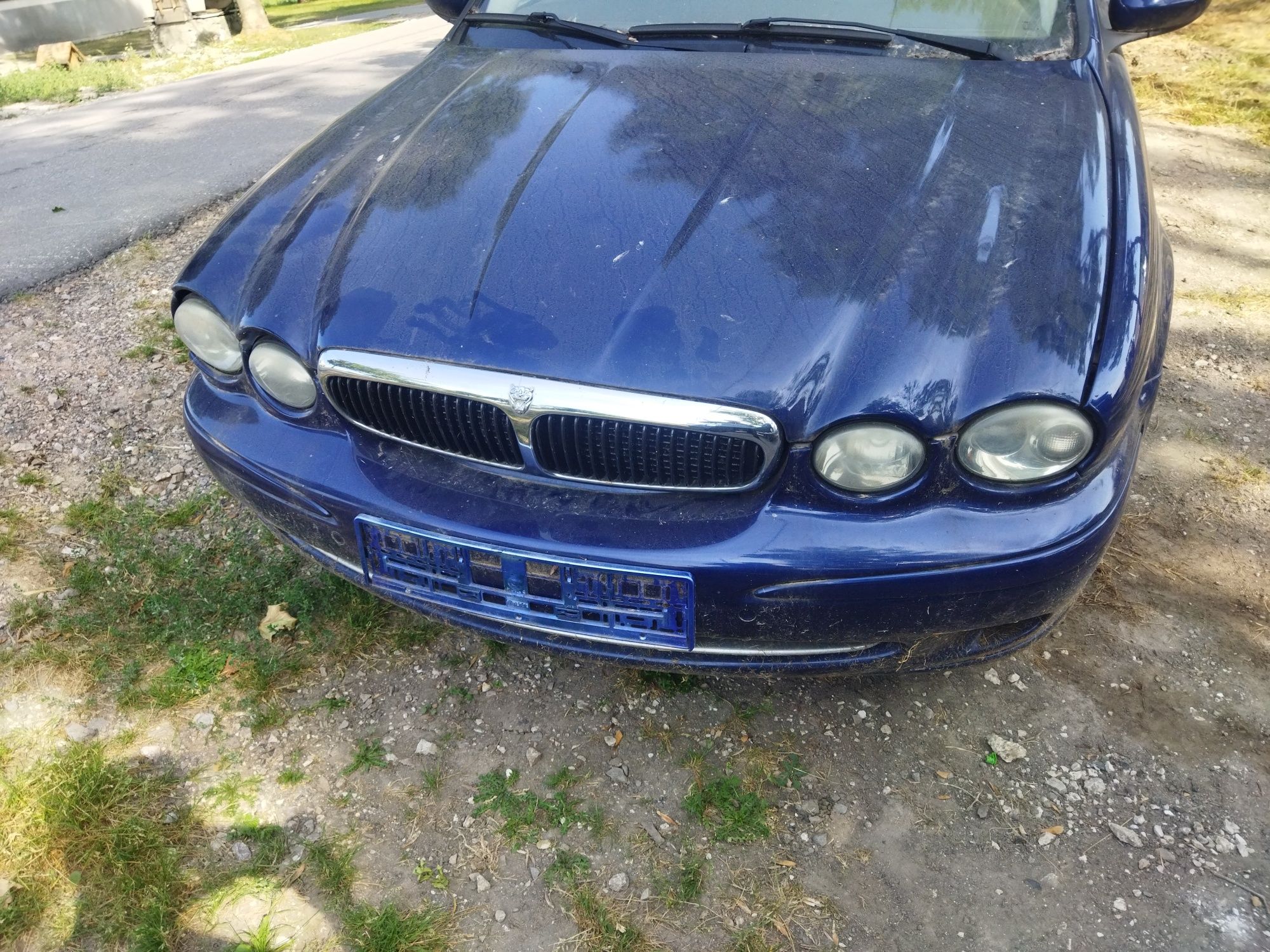 Kompletny Przód Jaguar X Type Granatowy Zderzak Maska Grill