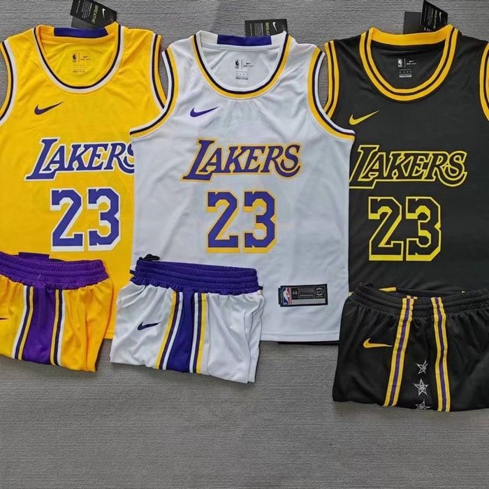баскетбольна форма Лейкерс Леброн Джеймс 23 Lakers з логотипами