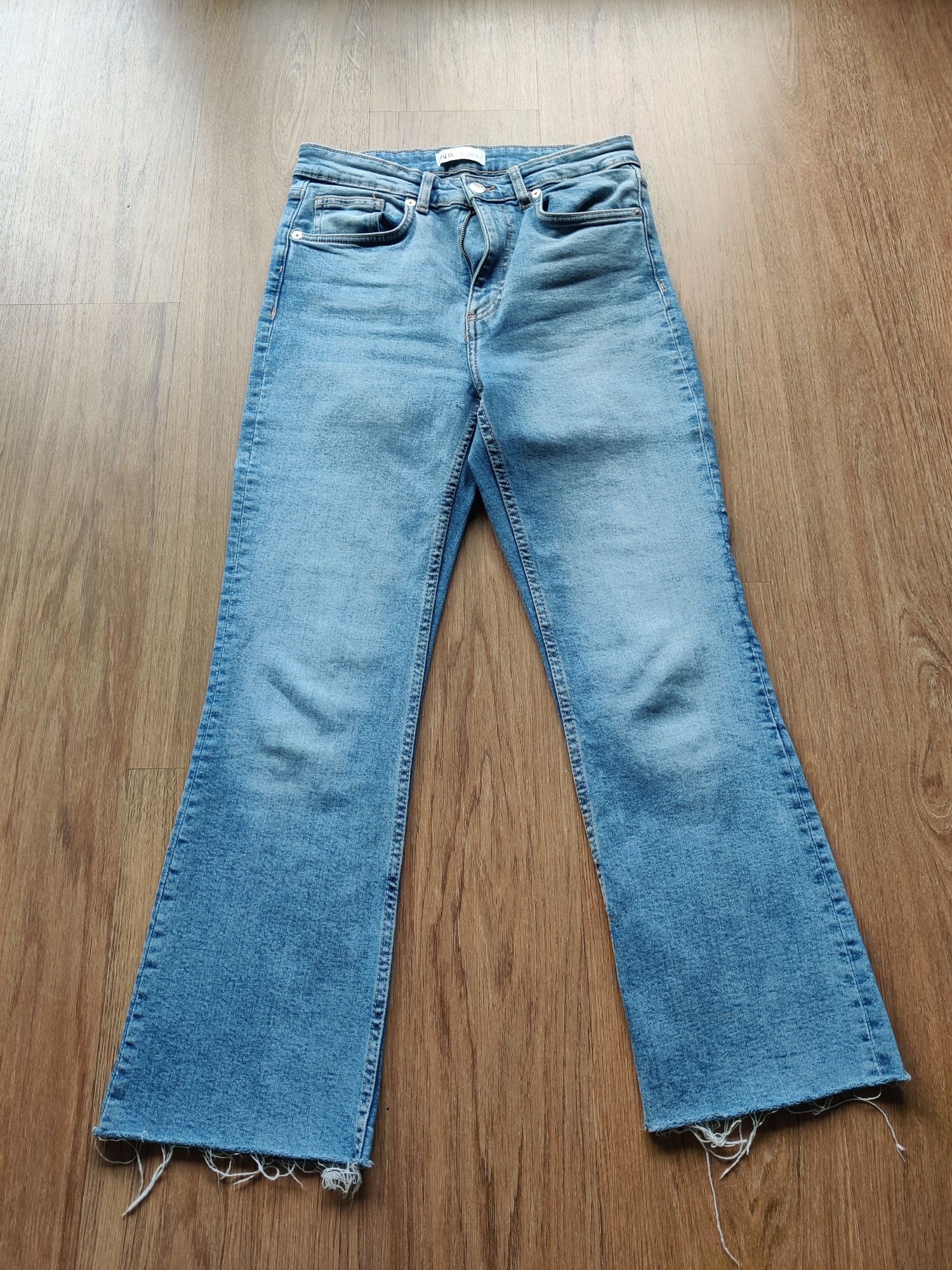 Calças de ganga, xadrez Zara, Stradivarius, 36, 38, 40