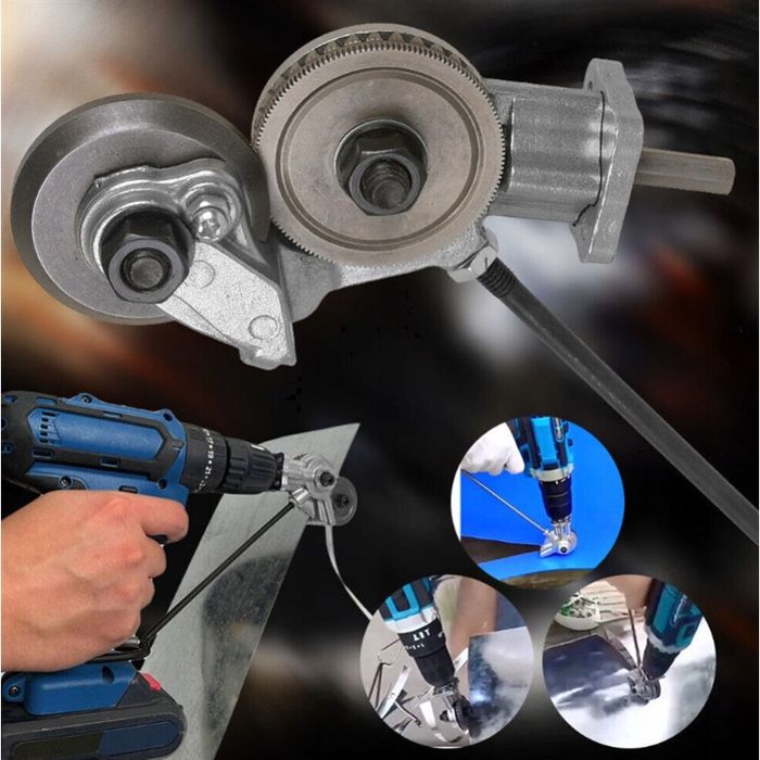 nożyce do cięcia blachy na wkrętarkę wiertarkę przystawka adapter