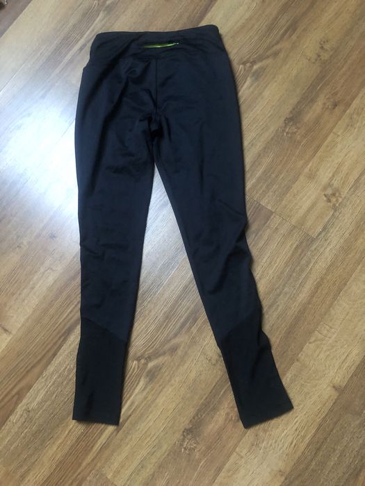 Spodnie legginsy treningowe damskie 2XIST czarne neonowy zielony xs