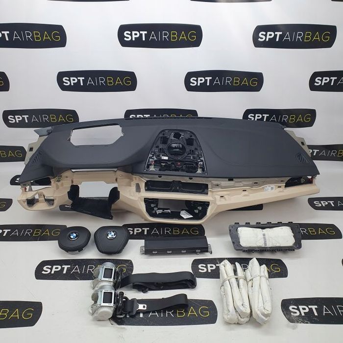 BMW G32 SERIA 6 DESKA ROZDZIELCZA KONSOLA KOKPIT PULPIT PODUSZKI AIRBAG AIR BAG PASY KURTYNY KIT SET