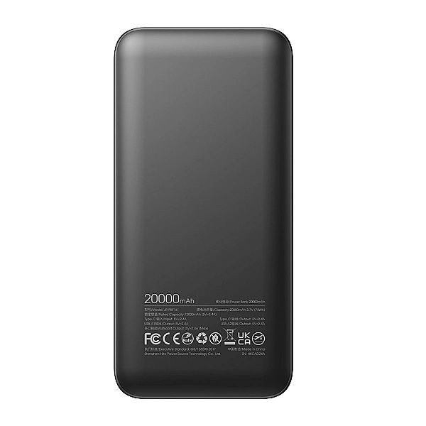 Powerbank Joyroom JR-PBF14/20000mAh 2.4A 2x USB-A 1x USB-C - czarny