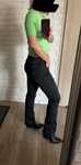 Czarne damskie spodnie straight leg Pepe Jeans