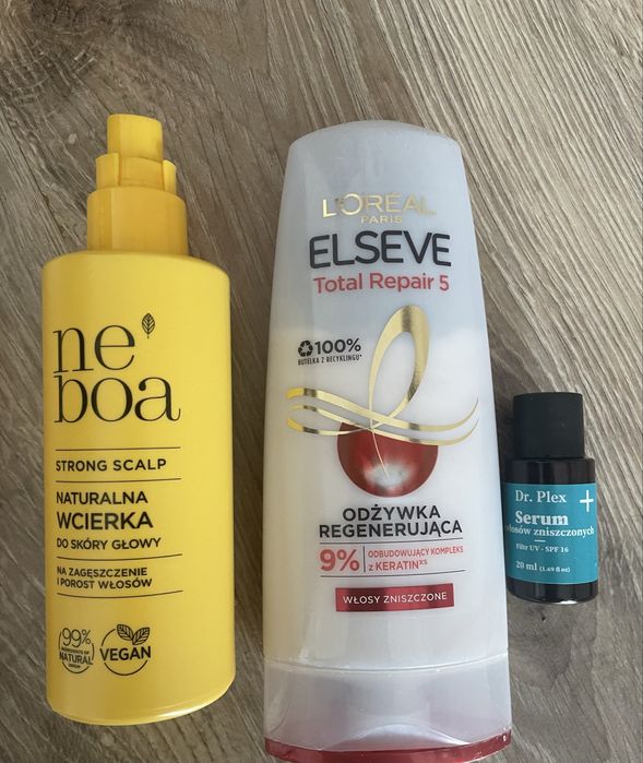 Masażer + zestaw kosmetykow hairboom, neboa, loreal elseve