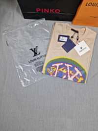 Koszulka męska t-shirt Louis Vuitton beżowa XL nowość premium