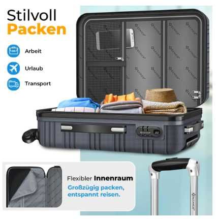 Walizki z twardą skorupą zestaw 3-częściowy KESSER